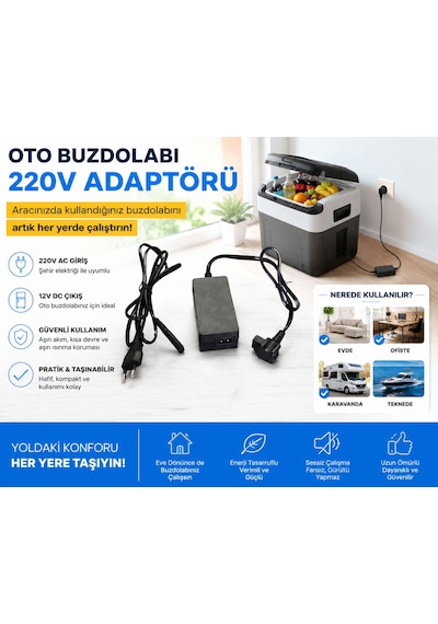 Oto Buzdolabı Adaptörü 220 Volt