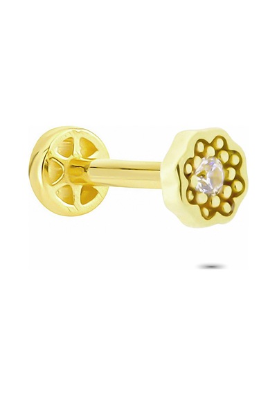 Glorria Altın Papatya Tragus Piercing Çok Renkli