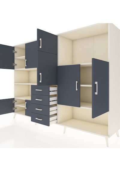 Hyperion Dolap 10 Raflı 4 Çekmeceli 8 Kapaklı 220x44x163 Aytaşı-a Aytaşı-antrasit Hyperion Dolap 10 Raflı 4 Çekmeceli 8 Kapaklı 220x44x163 Aytaşı-a Aytaşı-antrasit