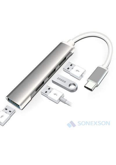 Type-c To Usb Çoğaltıcı Usb Hub Otg Usb Çoklayıcı Type C To 4 Usb