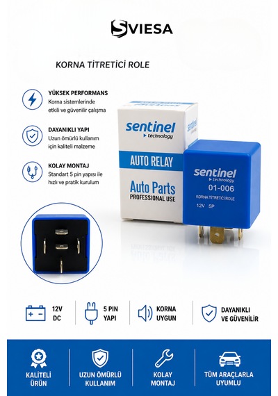 Korna Titretici Role 12v 5 Pin Oto Role Universal Oto Elektrik Rolesi