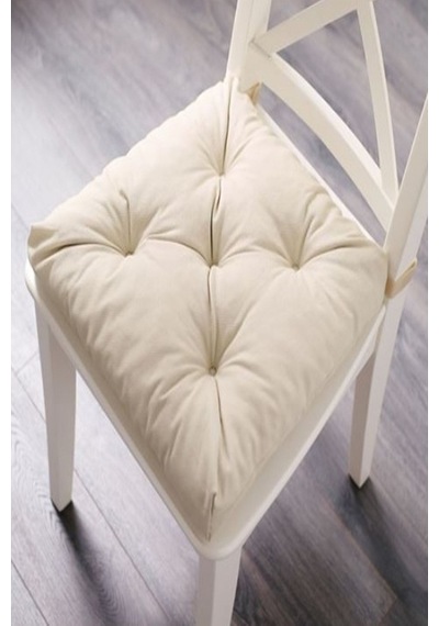 Malında Sandalye Minderi Ekru 4 Adet 40/35x38x7 Cm