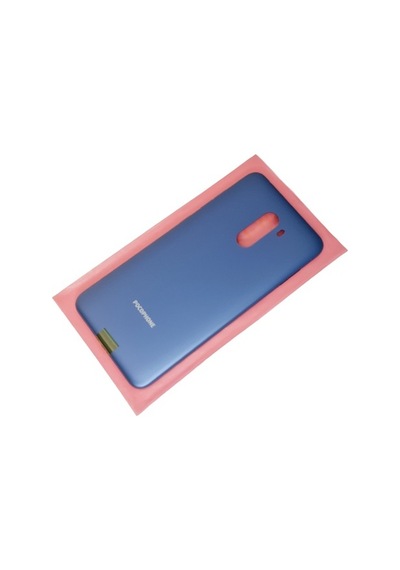 Xiaomi Poco F1 Kasa Arka Pil Batarya Kapağı Yan Tuş Mavi
