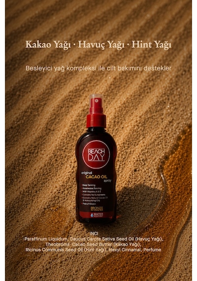 Beach Day Kakao Yağı Özlü Bronzlaştırıcı Sprey 150 ML