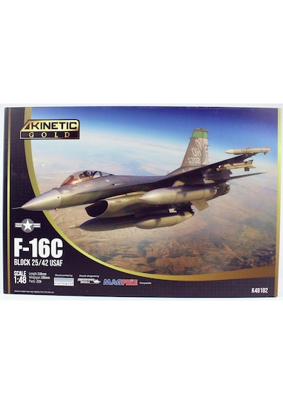 Kinetic K48102 1/48 Ölçek, F-16c Blok 25/42 Usaf Savaş Uçağı, Plastik Model Kiti-56390
