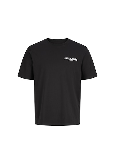 Jack & Jones Erkek Gögüs Baskili Sifir Yaka Kisa Kollu Tisört - Oscar - 12302469 Siyah