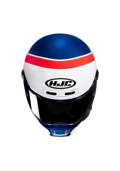 Hjc V10 Grape Mc21 Motosiklet Kaskı Beyaz Mavi