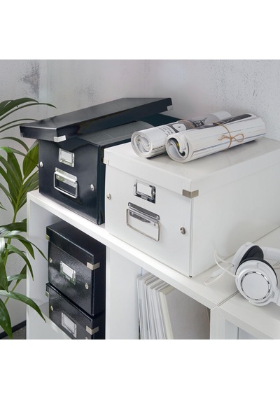 Leitz 60440095 Orta Boy Saklama Ve Taşıma Kutusu A4, Click Ve St Siyah