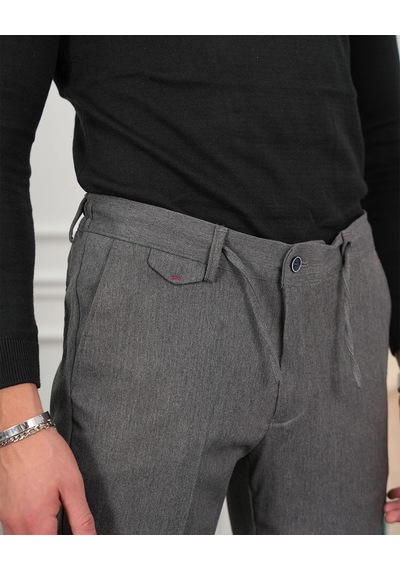 Modefendi Pamuk Likra Slim Fit Jogger Pantolon Gri