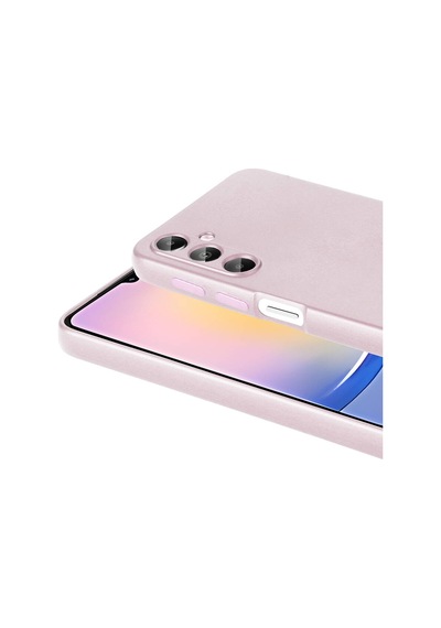 Noktaks Samsung Uyumlu Galaxy A25 Kılıf Mat Renkli Esnek Premier Silikon Kapak Rose Gold