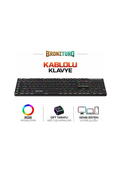 Bronzturq Mk1054 Rgb-abs Mekanik Kablolu Klavye
