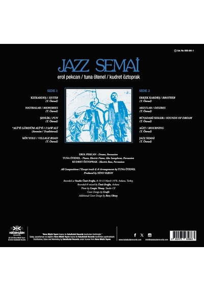 Erol Pekcan, Kudret Öztoprak, Tuna Ötenel Jazz Semai Lp Plak
