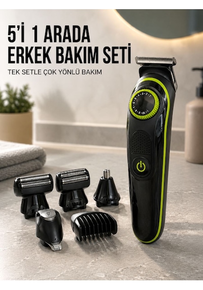 Erkek Kişisel Bakım Seti Çok Amaçlı Sakal Vücut Burun Kulak Tıraş Makinesi