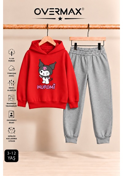 Overmax Kuromi Baskılı Kız Çocuk Kapüşonlu Sweatshirt & Eşofman Takımı- 3-12 Yaş Kırmızı Üst-gri Alt - 922453421 Kırmızı Üst-gri Alt Overmax Kuromi Baskılı Kız Çocuk Kapüşonlu Sweatshirt & Eşofman Takımı- 3-12 Yaş Kırmızı Üst-gri Alt - 922453421 Kırmızı Üst-gri Alt