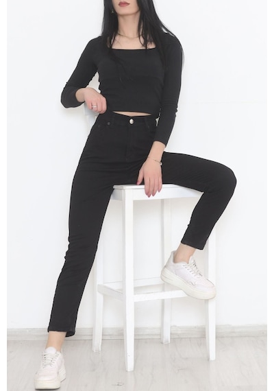 Mokashopin - Dar Paça Kot Pantolon Siyah - 11918.1431. 001