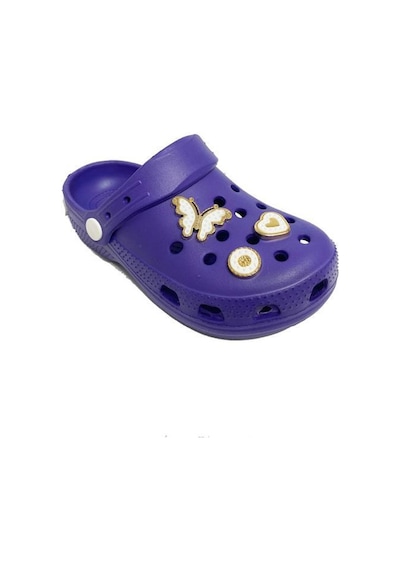 Lorin 2407-24 Sabo Taşlı Kız Çocuk Terlik 31-35 Mor