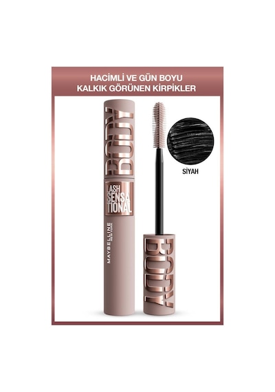 Maybelline New York Lash Sensational Body Maskara + Serum Etkili Hyalüronik Asit Ve Besleyici Yağ İçeren Ruj 101