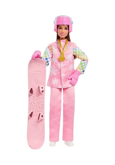 Jkf78 Barbie Snowboard Sporcusu Oyun Seti