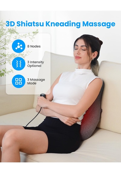 Comfıer Isılı Sırt Masaj Aleti, Shiatsu Masajlı Hafızalı Köpük Sırt Desteği Yastığı, Grafen Isılı Ergonomik Bel Desteği, Boyun Masaj Aleti, Kadın Erkek Hediyeleri Comfıer Isılı Sırt Masaj Aleti, Shiatsu Masajlı Hafızalı Köpük Sırt Desteği Yastığı, Grafen Isılı Ergonomik Bel Desteği, Boyun Masaj Aleti, Kadın Erkek Hediyeleri