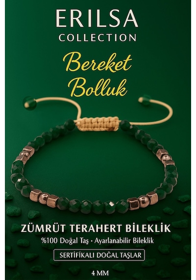 Sertifikalı Bereket Ve Bolluk Bilekliği Zümrüt Terahertz Doğal Çok Renkli