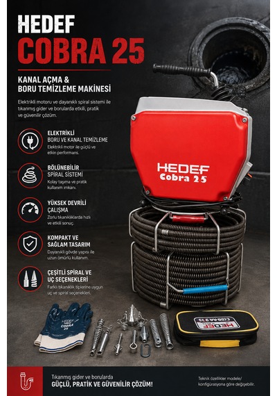 Hedef Cobra 25 Kanal Açma Makinesi
