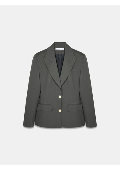 Dilvin 60774 Fitted Kesim Vatkalı Blazer-haki Haki