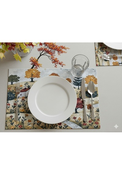 Turkıshrug Kıngdom Kaymaz Tabanlı Polyester Masa Servisi Çok Renkli