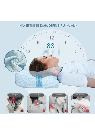 Boyun Desteği İçin Ultra Fıtık Hassasiyet Giderici Soğutma Yastığı, Ayarlanabilir Servikal Yastık Rahat Uyku, İ Genel