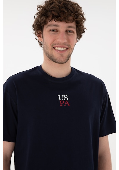 U.S. Polo Assn. Erkek Comfort Fit Bisiklet Yaka Lacivert Tişört 50306450-VR033