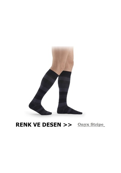 Sigvaris Shades Socks Erkek Diz Altı Varis Çorabı, Renkli, Dese... Ten Rengi Standart S Kapalı Kısa