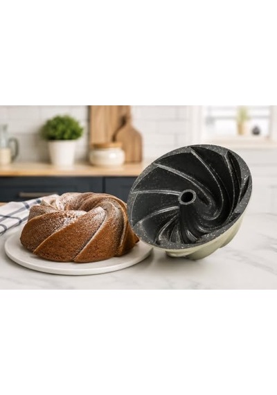 Rüzgar Gülü Model Döküm Kek Kalıbı Göbekli Bundt 24 Cm Çap, 9 Cm Derinlik Yapışmaz Kaplama Diğer