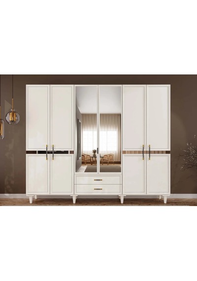 Cardon 6 Kapılı Mdf Gardırop Çok Renkli Cardon 6 Kapılı Mdf Gardırop Çok Renkli