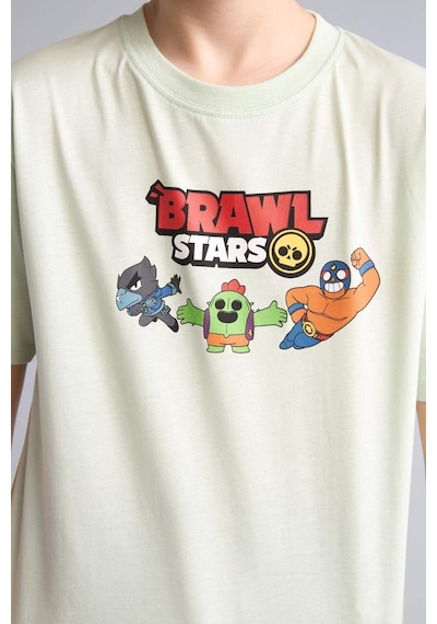 Defacto Brawl Stars Oversıze Bisiklet Yaka Kısa Kollu Tişört Erkek Çocuk H3510a826smgn1139 Yeşil-gn1139