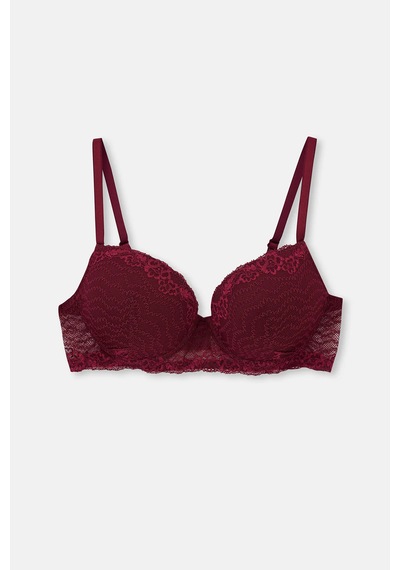 Eros 1210 Salvia Boş Cup Sütyen Külot Takım Bordo V3