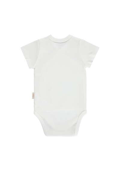 Civil Baby Organik Pamuklu Kruvaze 0-3 Ay Çıtçıtlı Badi - Ekru
