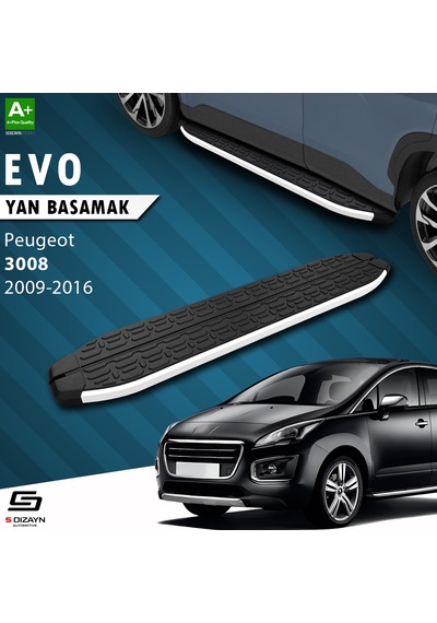 S-dizayn Peugeot 3008 Evo Aluminyum Yan Basamak 183 Cm 2009-2016