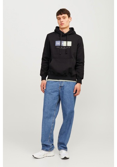 Jack & Jones Jorfrederıksberg Box Swea Siyah Erkek Sweatshirt 000000000101992238 Siyah