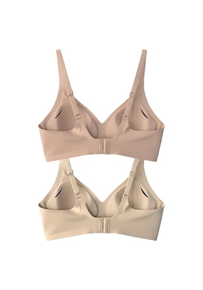 Cottonhill Seamless Bra - Soft Lazer Kesim Balensiz Ayarlanabilir Askılı Dikişsiz Kadın Sütyen 2'li Paket-3 Çok Renkli