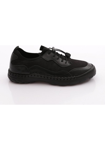 Dgn 2291 Erkek Comfort Ayakkabi Siyah Siyah Nubuk