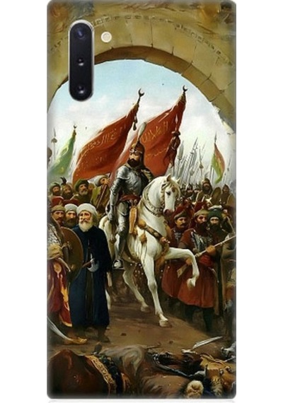 Samsung Galaxy Note 10 Uyumlu Fatih Sultan Mehmet İstanbul Desenli Silikon Kılıf