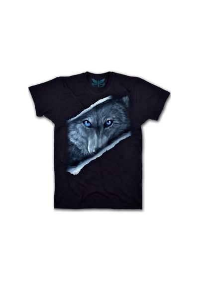 Içindeki Kurt Kadın Kısa Kollu T-Shirt - Siyah Çok Renkli
