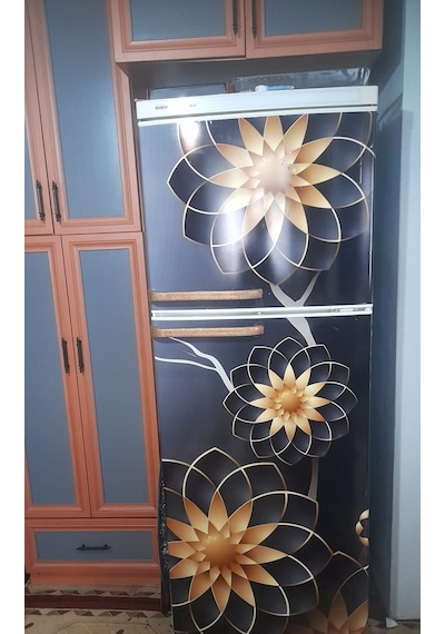 Buzdolabı Ve Bulaşık Makinesi Kapak Folyo Kaplama Çiçekler (408896359)