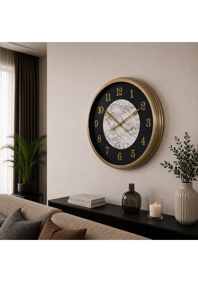 Eskitme Noble 60 X 60 Cm Metal Duvar Saati Diğer