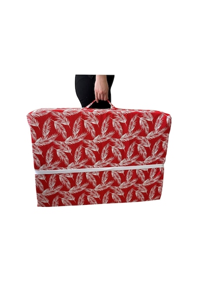 Katlanır Yer Yatağı Sünger Yatak Kırmızı Tüylü 80x180 Cm-6 Cm Tek Kişilik