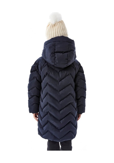 Benitto Kids Kız Çocuk Kapüşonlu Kışlık Şişme Mont 51353 Lacivert