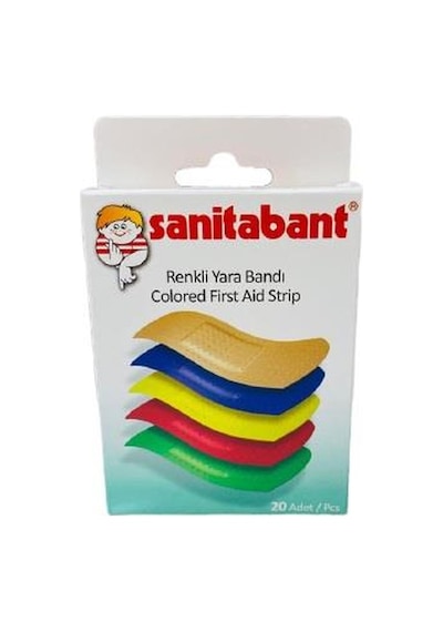 Sanitabant Renkli Yara Bandı 20 li 1 Kutu