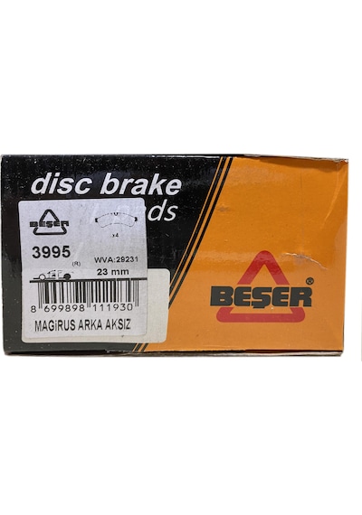 Beşer 3995 Arka Fren Balatası Magirus Ym-Daily Iii-Otokar 10--