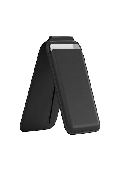 Buff Apple Uyumlu iPhone Walletmag 2.0 Stant Manyetik Deri Cüzdan Black Siyah