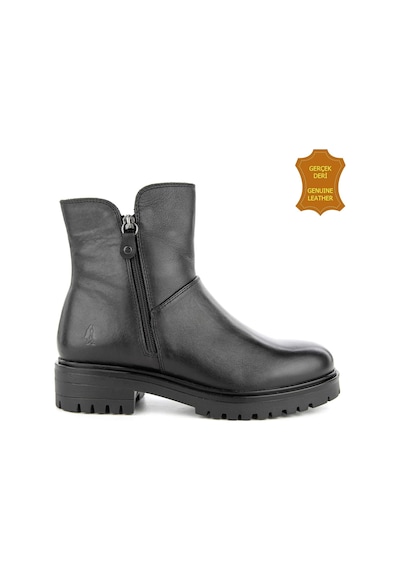 Hush Puppies Eretria 725029 Gerçek Deri, Anatomik, Kadın Bot Siyah Siyah