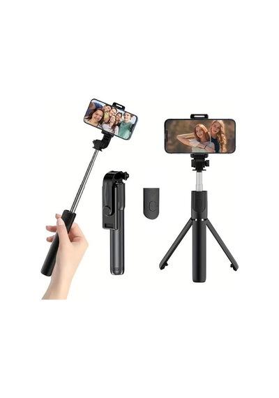 Ga66 3in1 Bluetooth Selfie Çubuğu Tripod Canlı Yayın Standı Telefon Tutucu Katlanabilir Genişletilebilir Deklanşörlü Monopod